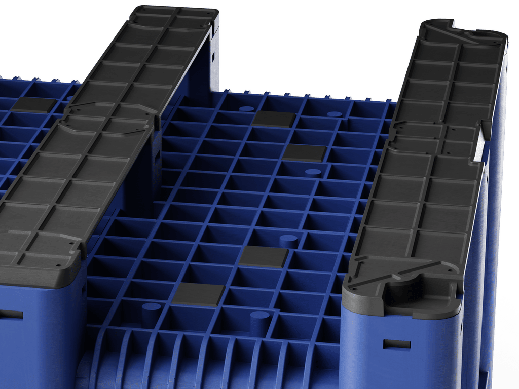 Caja de almacenaje rectangular - ZG-128 - Zhejiang Zhiguang Plastic Pallet  Co., Ltd. - de plástico